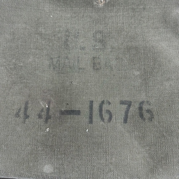 WWII 1940’s US Army Herkert Meisel Trunk Co Security Canvas and Leather Mail Bag - Picture 13 of 16